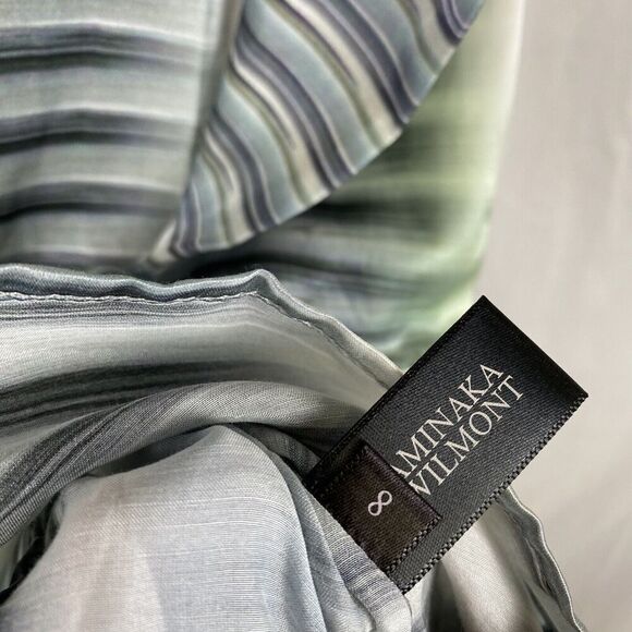 Aminaka Wilmont NWT Silk and Cotton button up shirt dress tunic size 8 - Picture 6 of 11